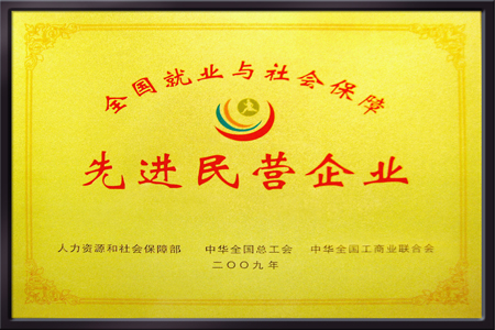 仁和集团荣获“全国就业与社会保障先进民营企业”荣誉称号
